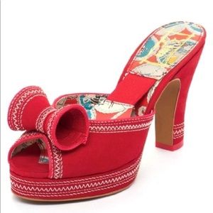 Miss L Fire Lola mules size 38 Red